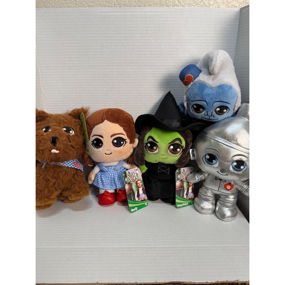 Warner Bros. Wizard Of Oz By Jazwares - 2025 Full Set Of Plush 8" Dolls- 5 NEW‎